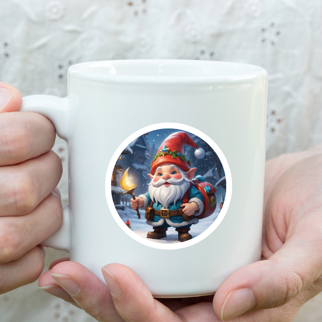 Christmas Gnome Coffee Mug with Handle