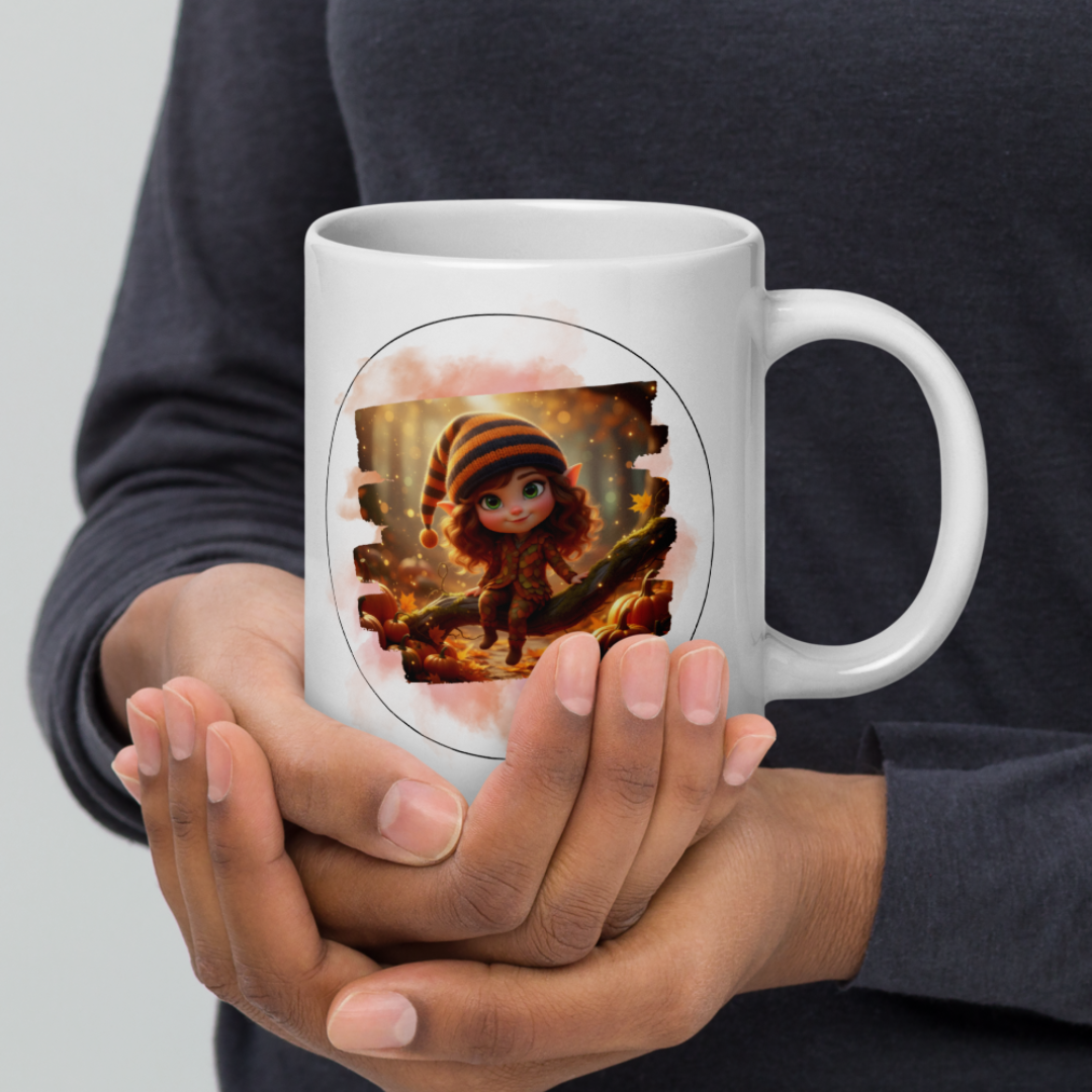 Cute Fall Gnome Coffee Mug – Cozy Autumn Cup with Double-Sided Design