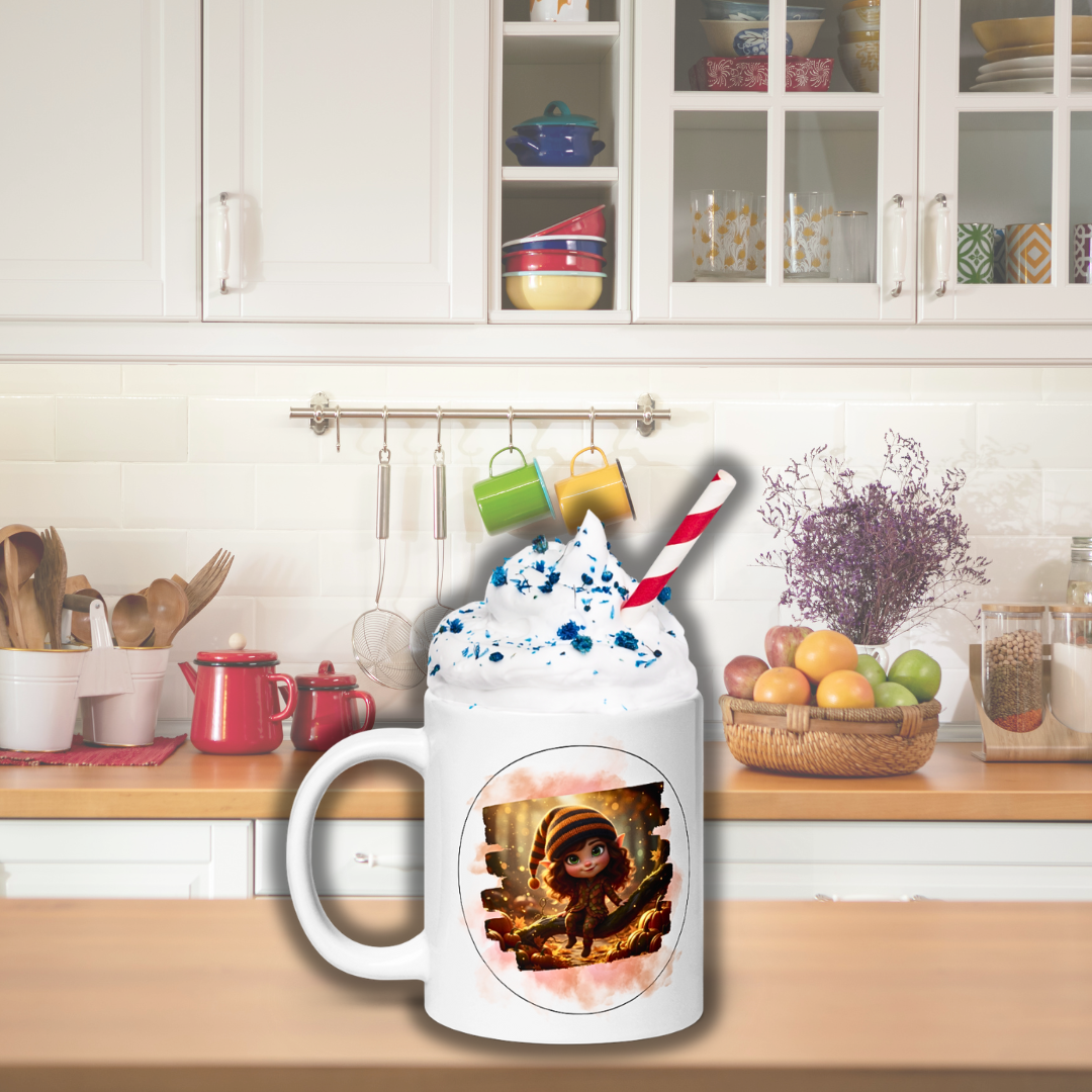 Cute Fall Gnome Coffee Mug – Cozy Autumn Cup with Double-Sided Design