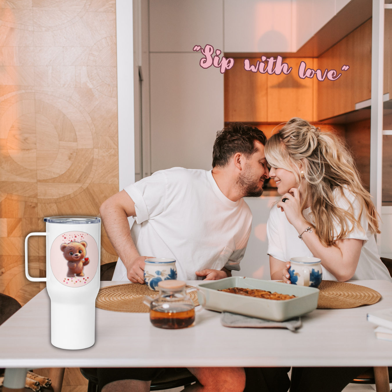 Sip with Love – Valentine’s Day Travel Mug with Handle