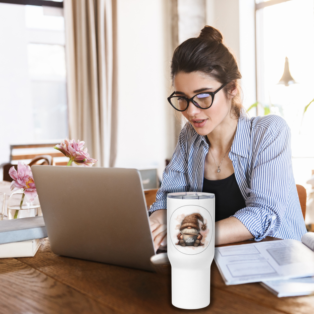 Coffee Gnome Travel Mug with Handle