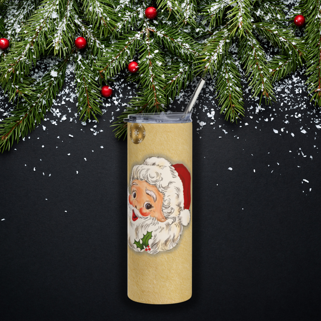 Vintage Santa Christmas Tumbler