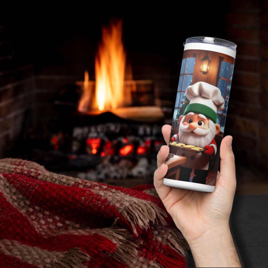 Christmas Kitchen Gnome Tumbler Full Wrap