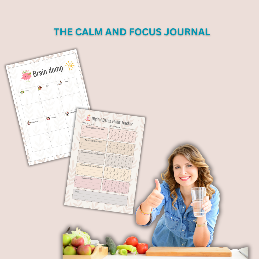 The Calm & Focus Journal – Cortisol Detox System for a Stress-Free Life (Instant Download)