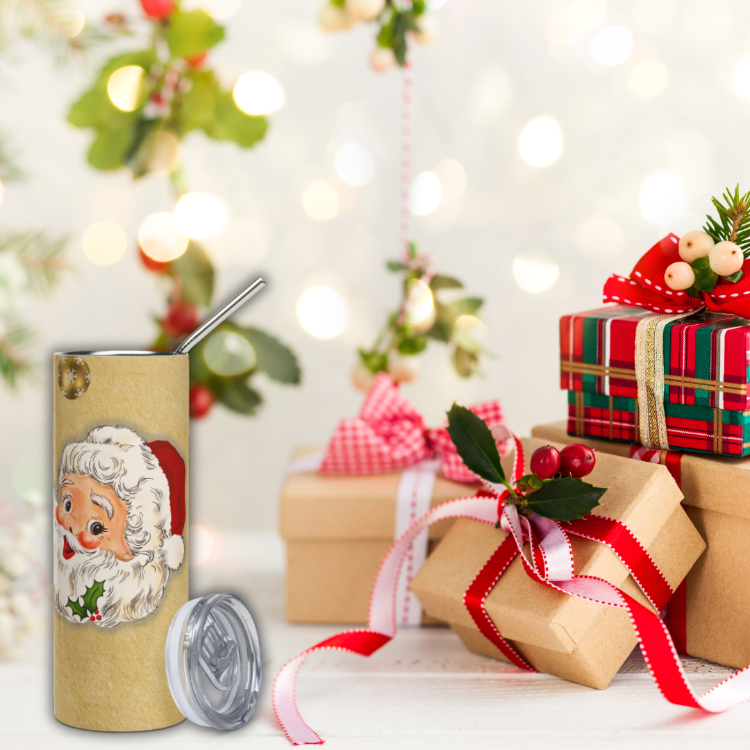 Vintage Santa Christmas Tumbler
