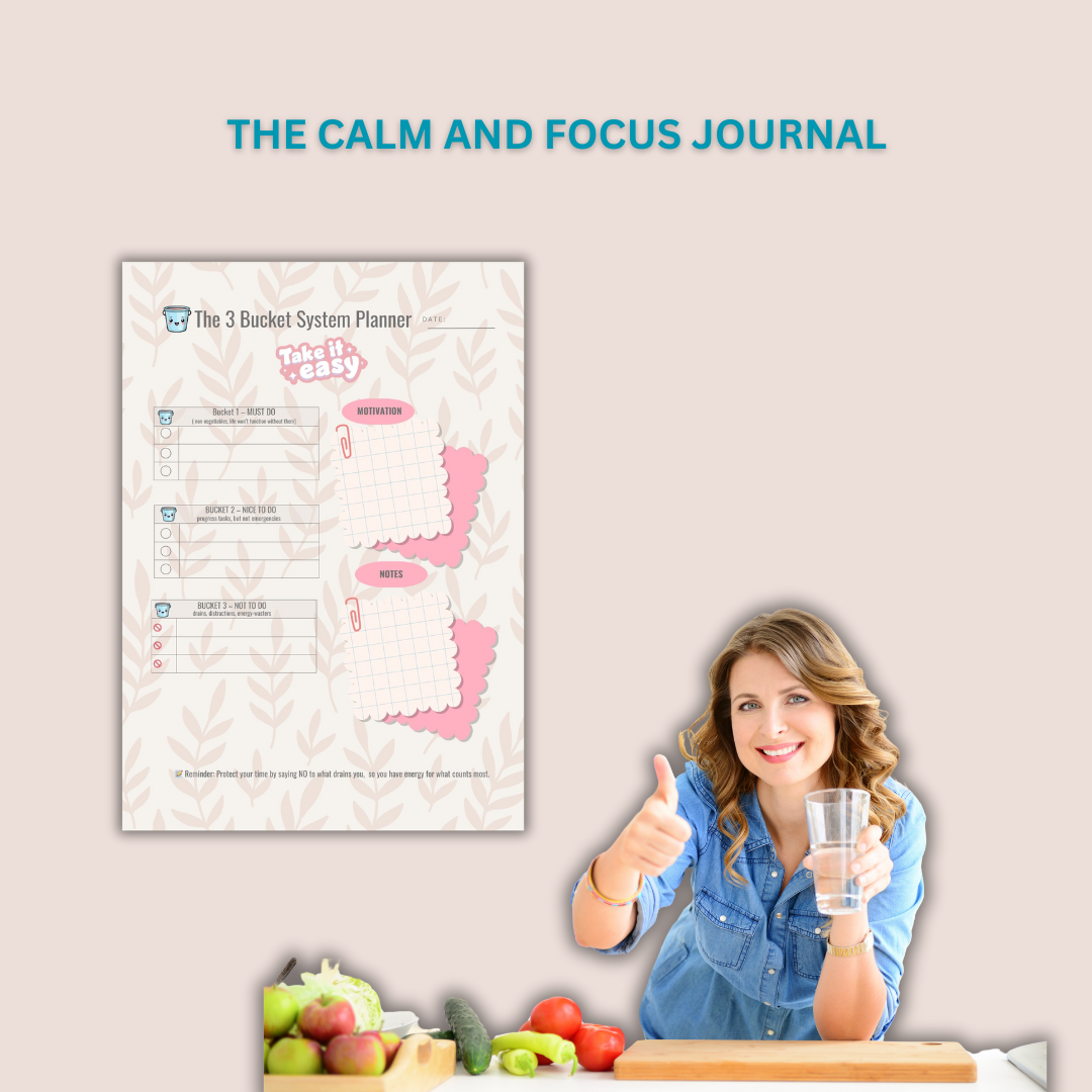The Calm & Focus Journal – Cortisol Detox System for a Stress-Free Life (Instant Download)