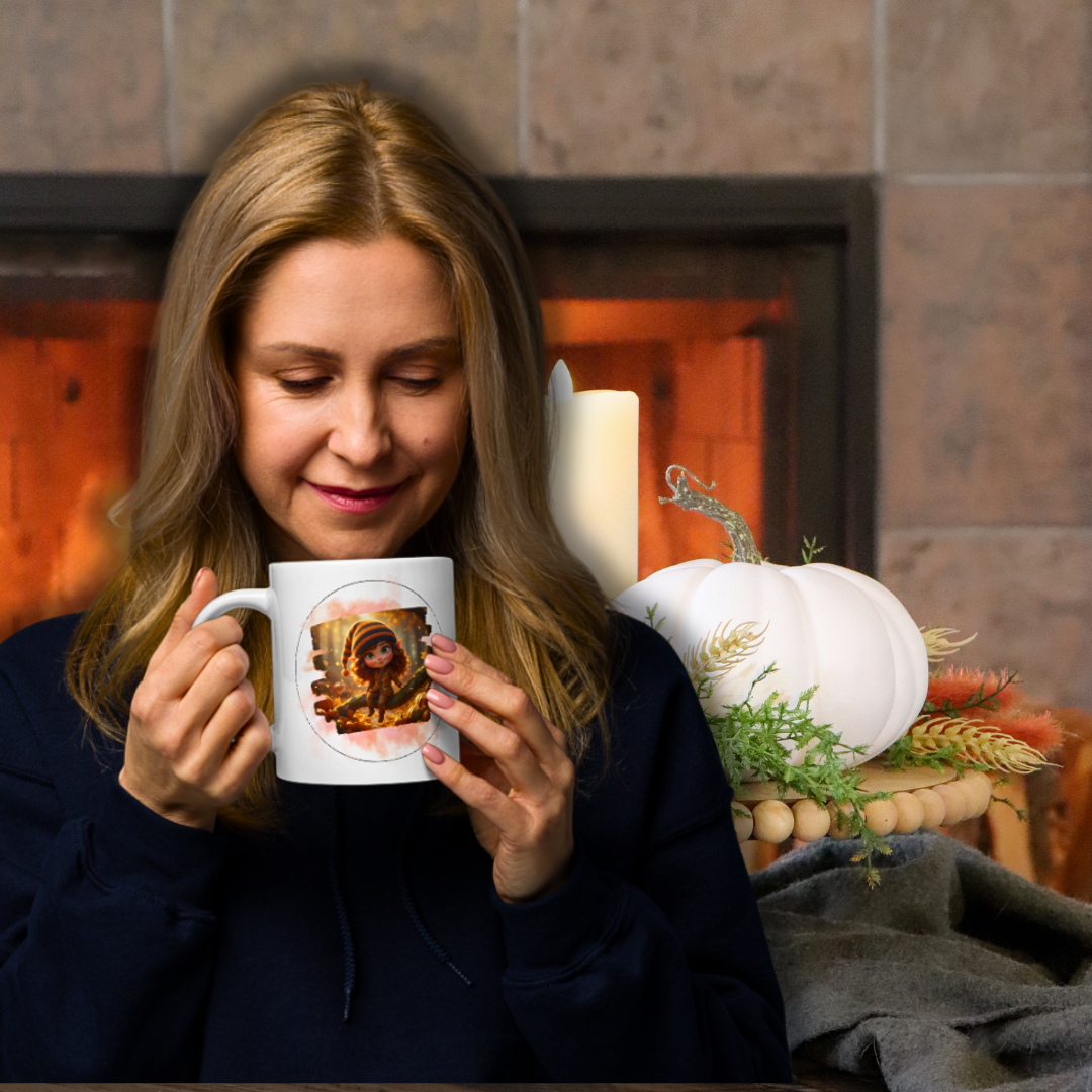 Cute Fall Gnome Coffee Mug – Cozy Autumn Cup with Double-Sided Design