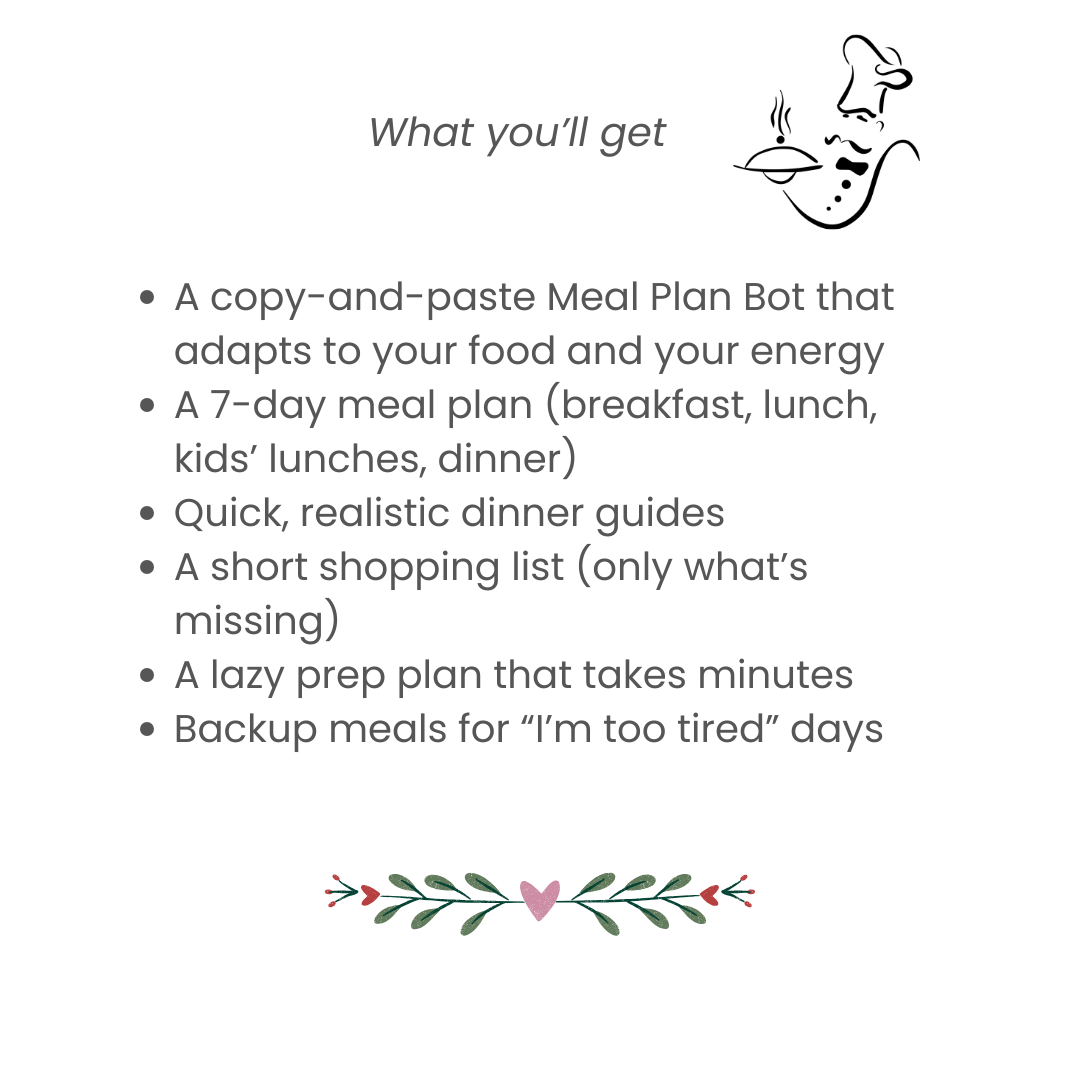 The Lazy Pantry to Plate Meal Plan Bot