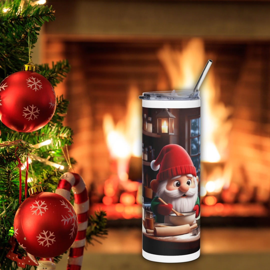 Christmas Kitchen Gnome Tumbler Full Wrap