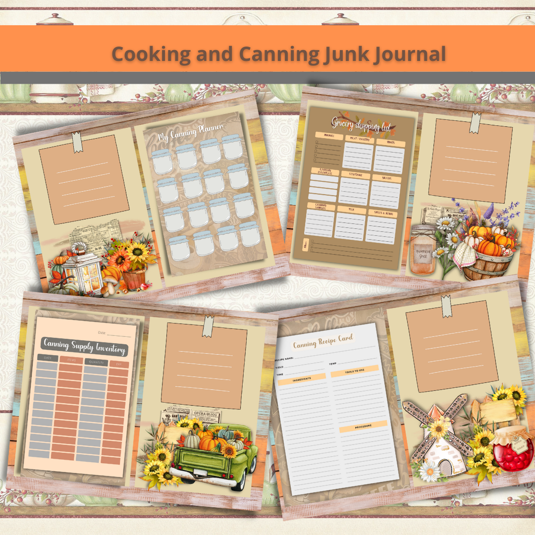 Printable Canning Journal Pages | Food Preservation Logbook 