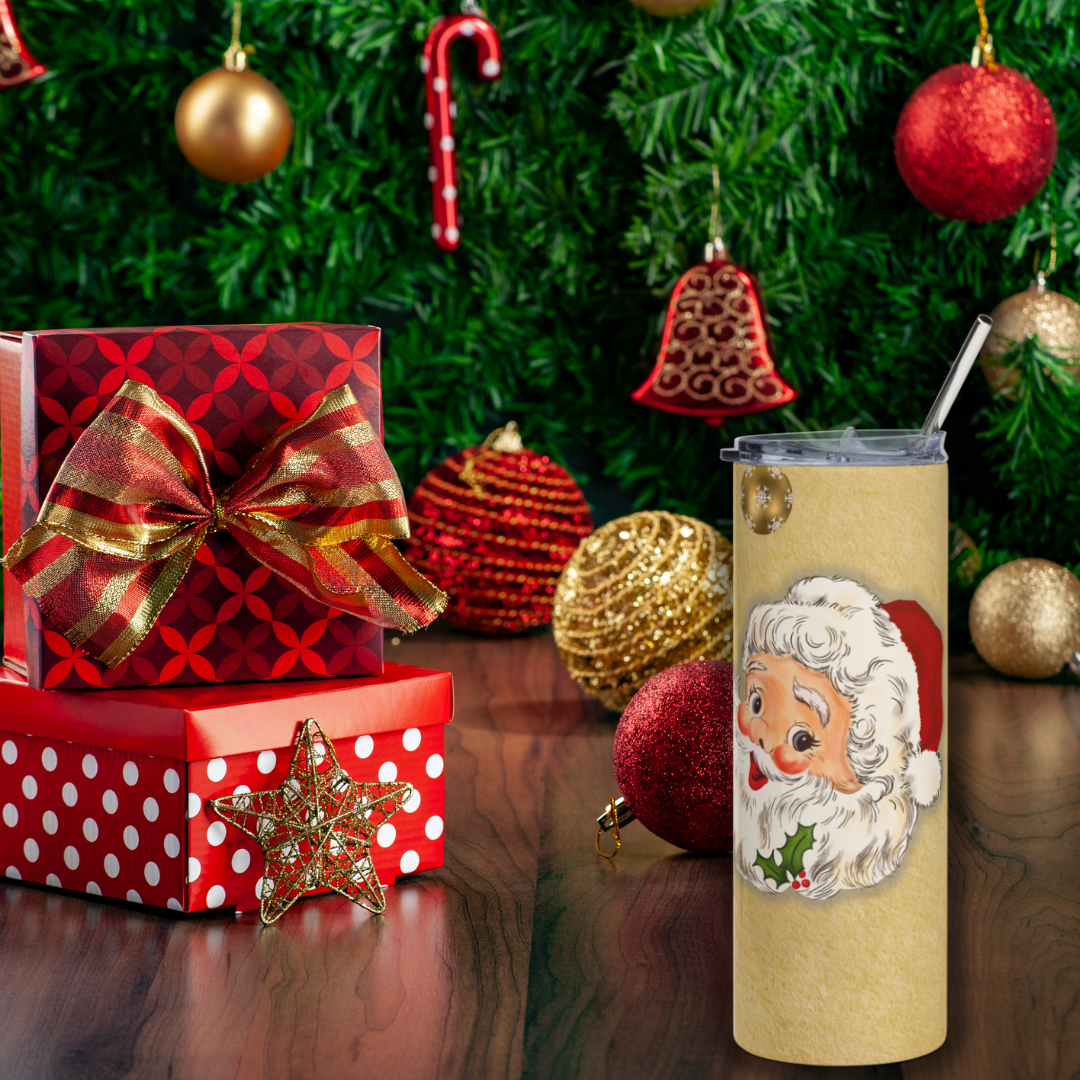 Vintage Santa Christmas Tumbler