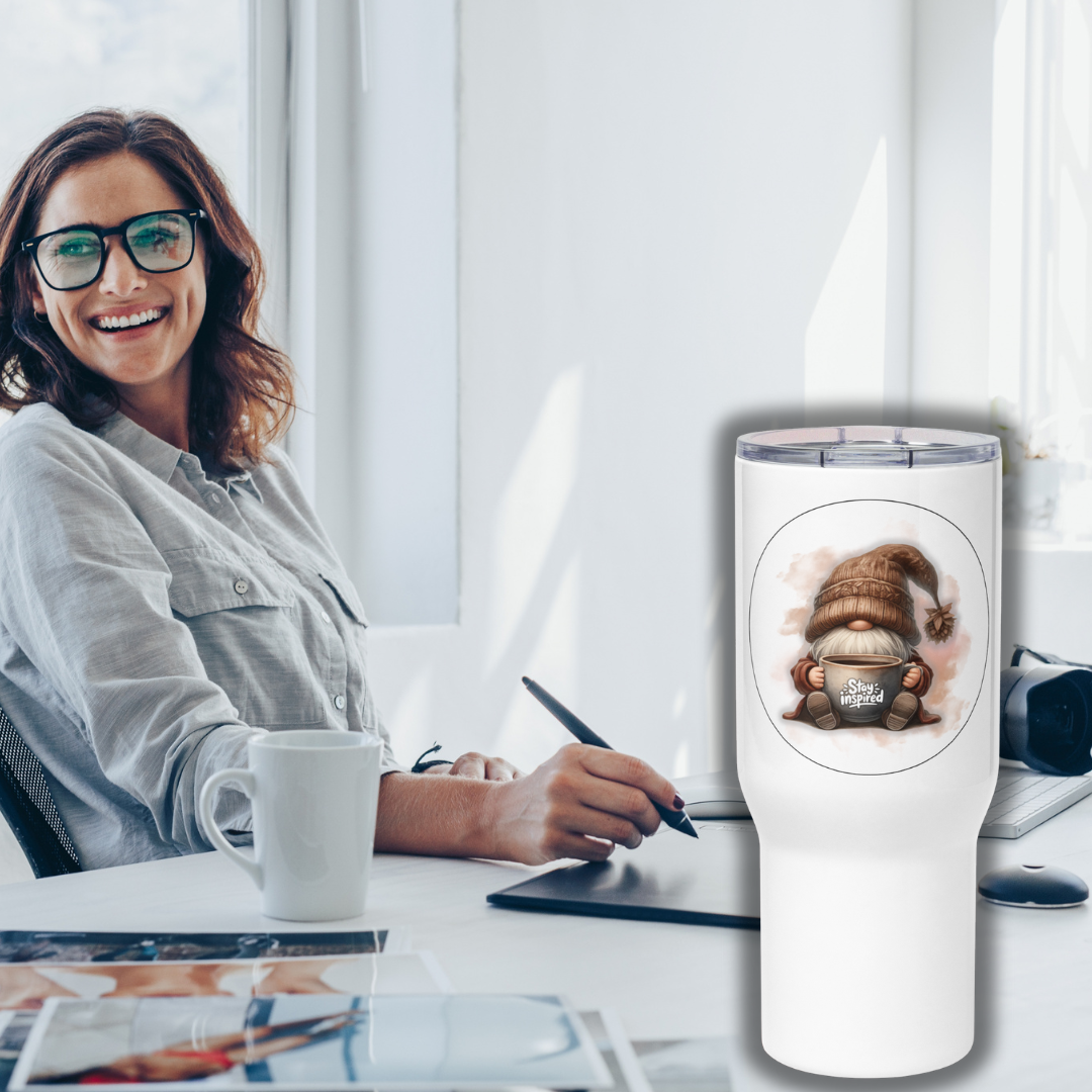 Coffee Gnome Travel Mug with Handle