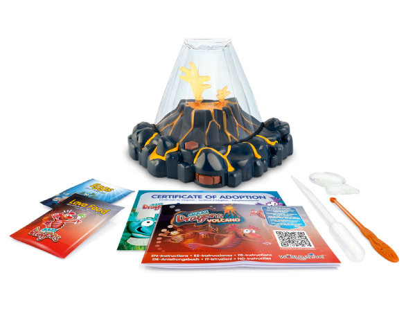 Aqua Dragons VULKANO rinkinys su LED šviesomis ir RAUDONAIS Drakoniukais