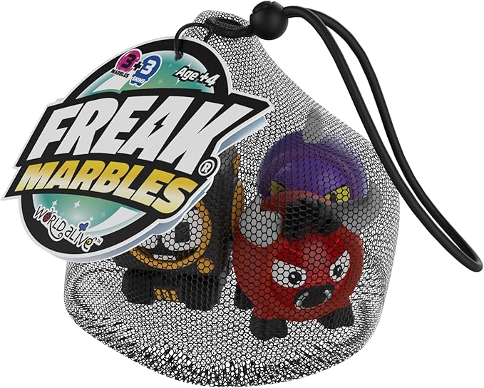 Freak marbles maišelis ir 3 Frykai.