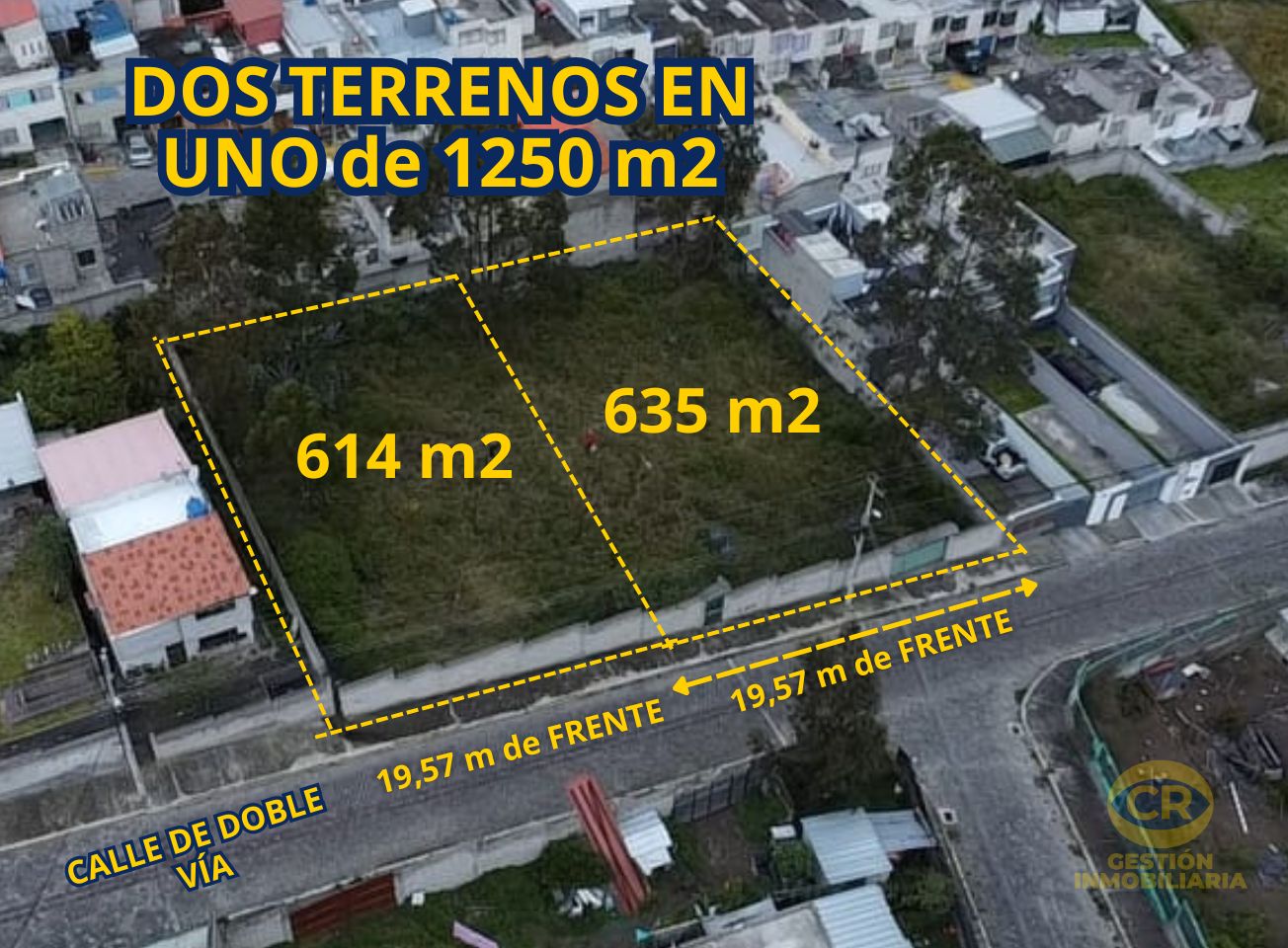 !Constructores! Terreno de 1250 m2, en Calderón, Sector Colegio Municipal del Milenio ESCRITURAS DIRECTAS
