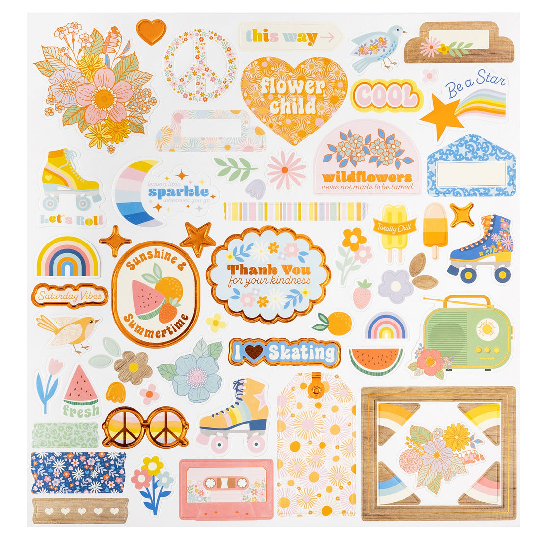 Jen Hadfield - Flower Child - Foam Stickers 12x12