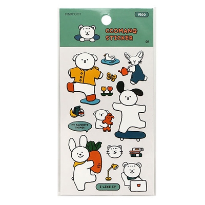 Stickers Korean Pinkfoot - Ccomang 꼬망 Ver1 