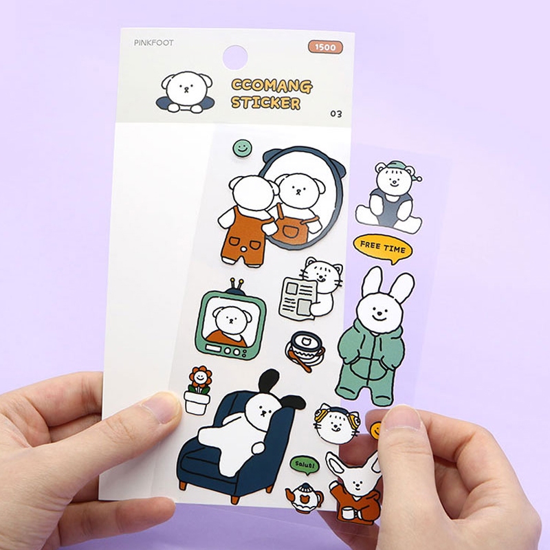Stickers Korean Pinkfoot - Ccomang 꼬망 Ver2
