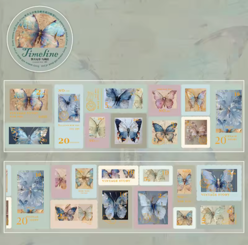 Stickers en Rollo - Butterfly Timeline