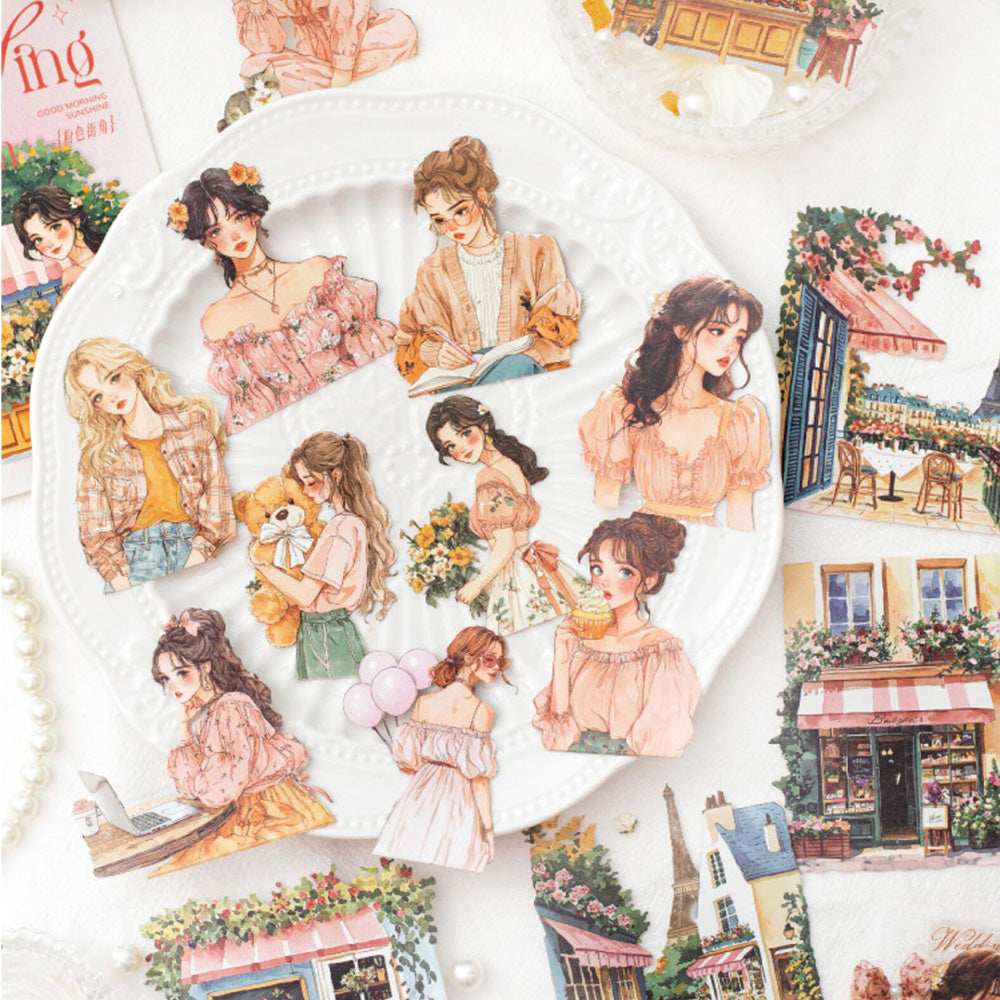 Stickers Cardstock de Niñas y Escenas - escoger diseño 