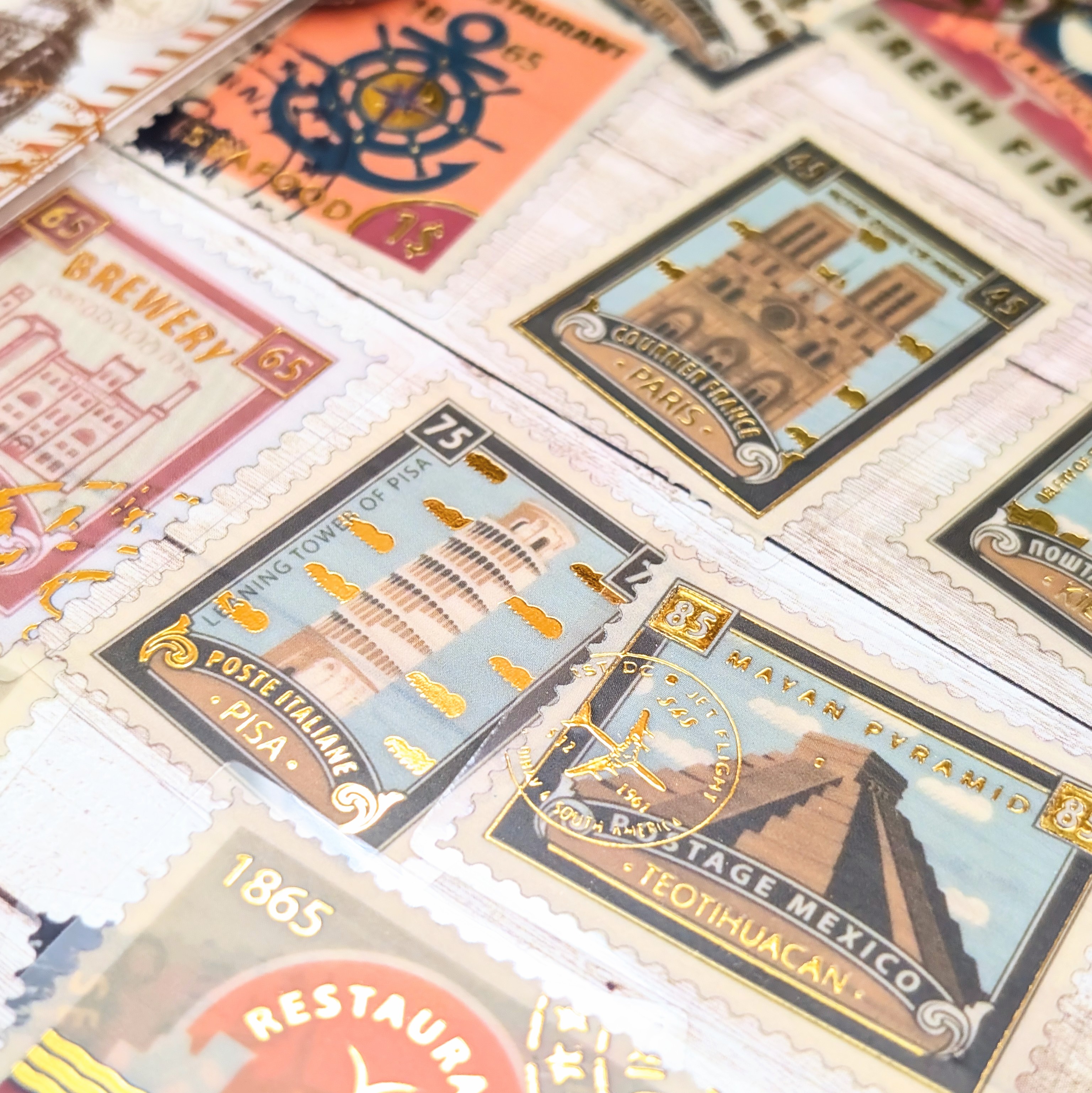 Stickers Vintage - Travel Stamps