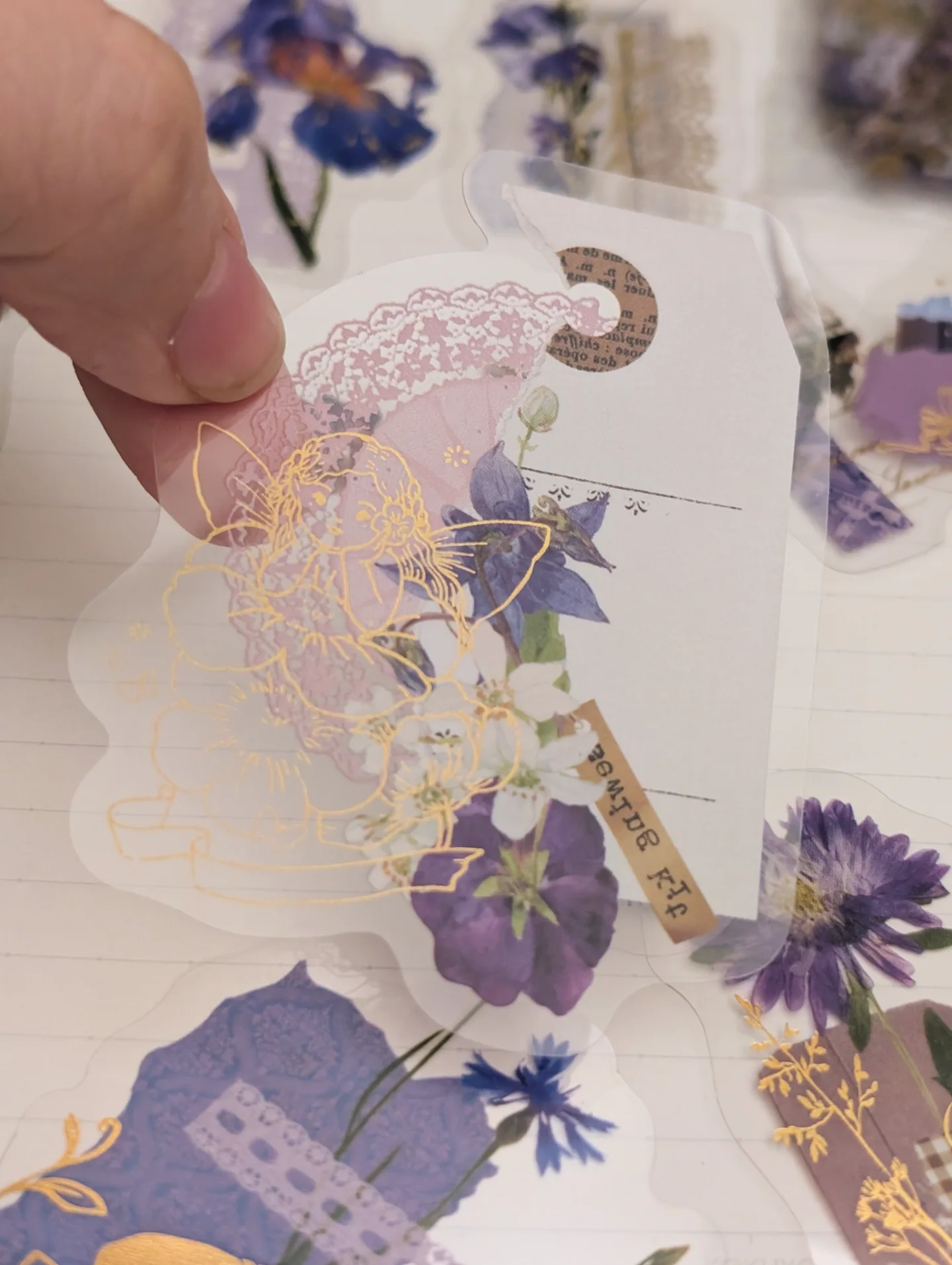 Stickers de Flores Moradas 