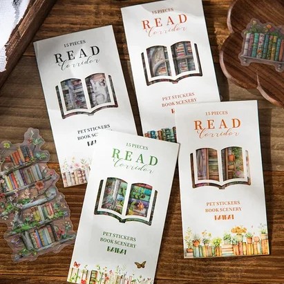 Stickers de Libros - escoger diseño 