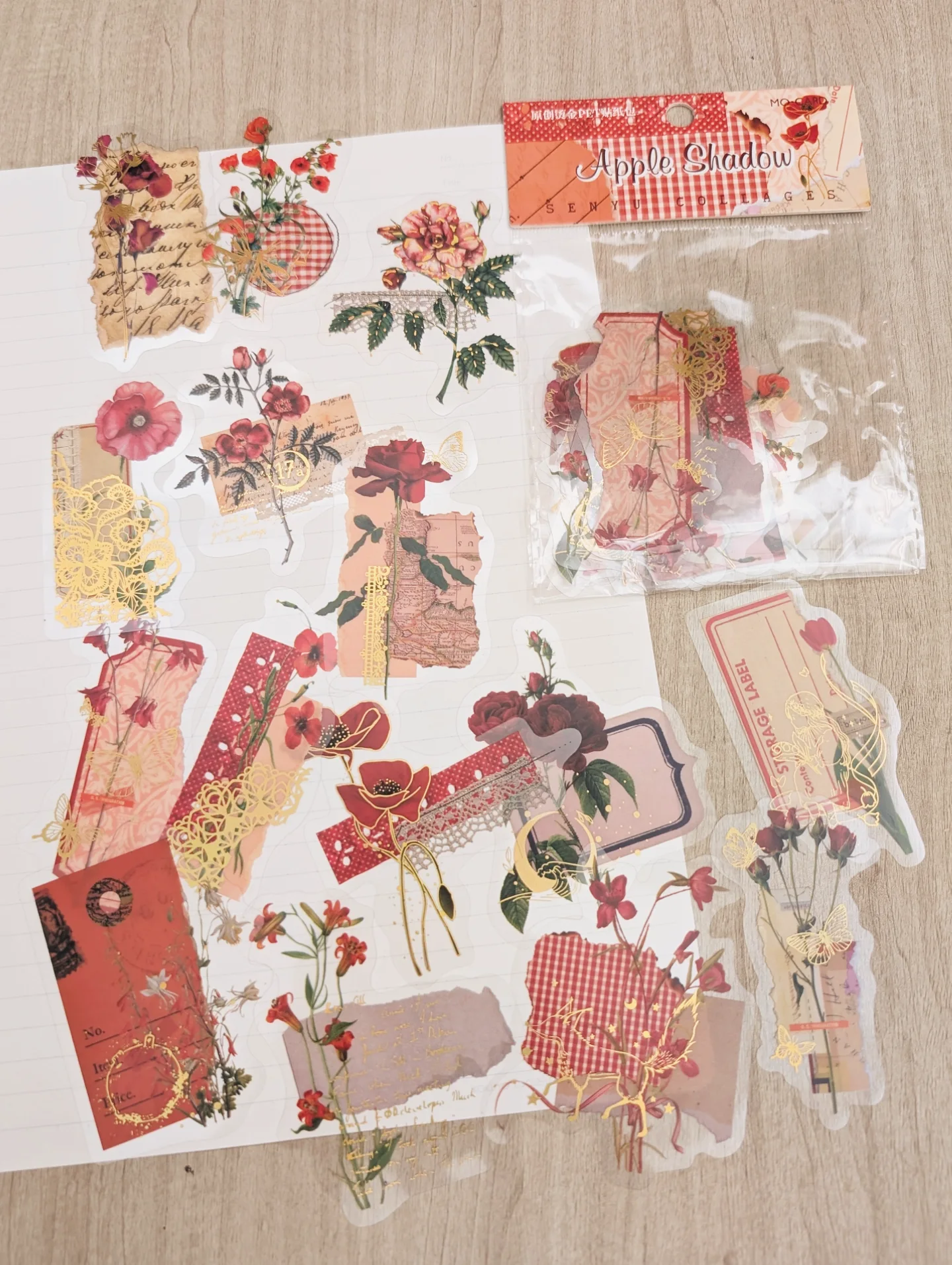 Stickers de Flores Rojas