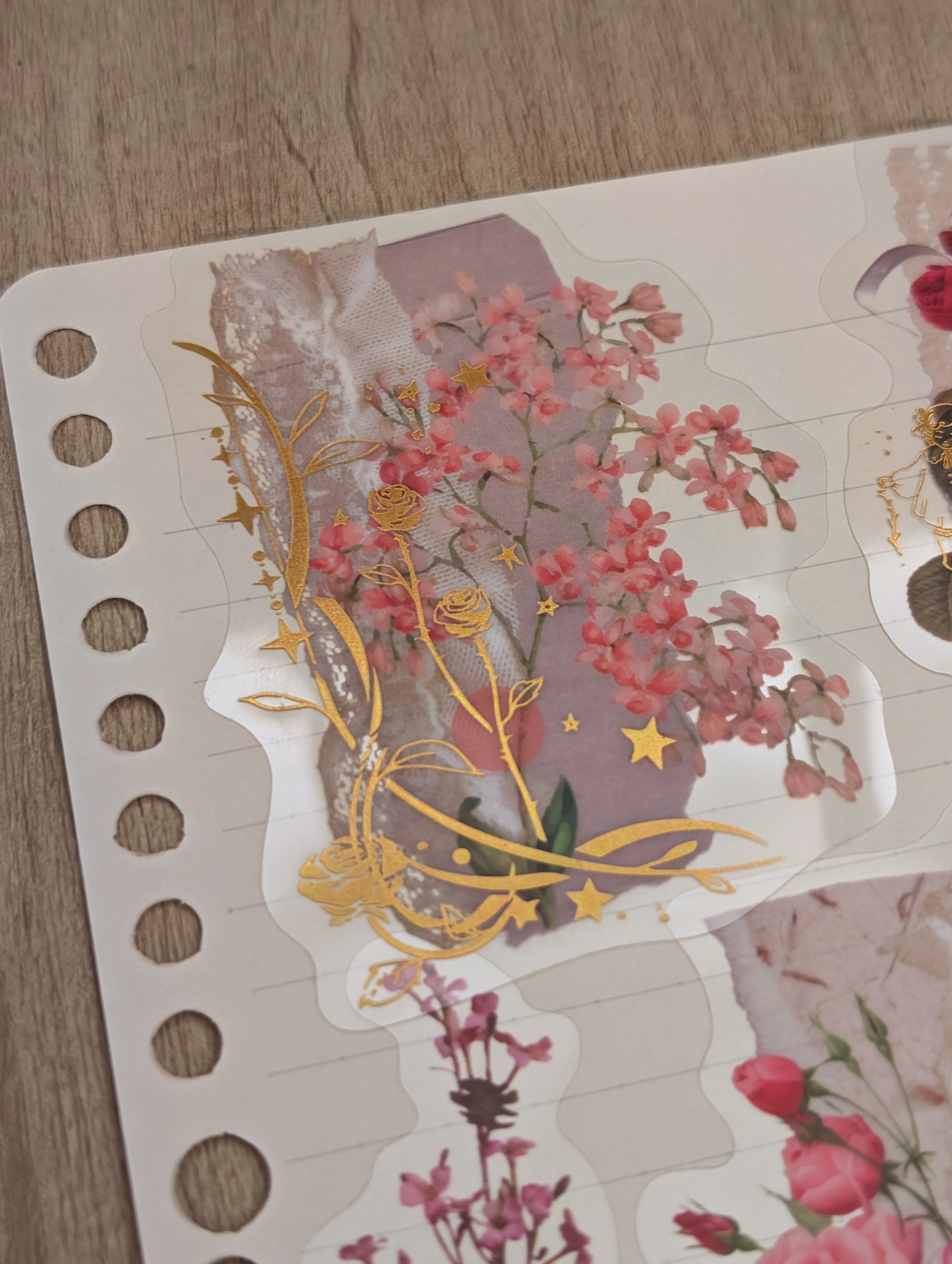 Stickers de Flores Rosadas 