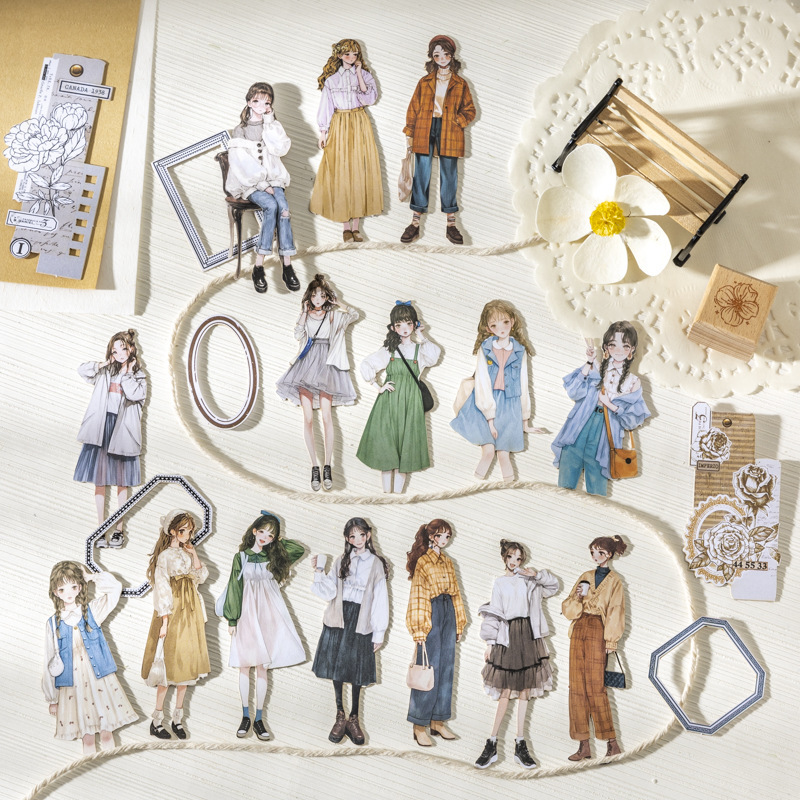 Stickers de Romantic Girl Cardstock - escoger diseño