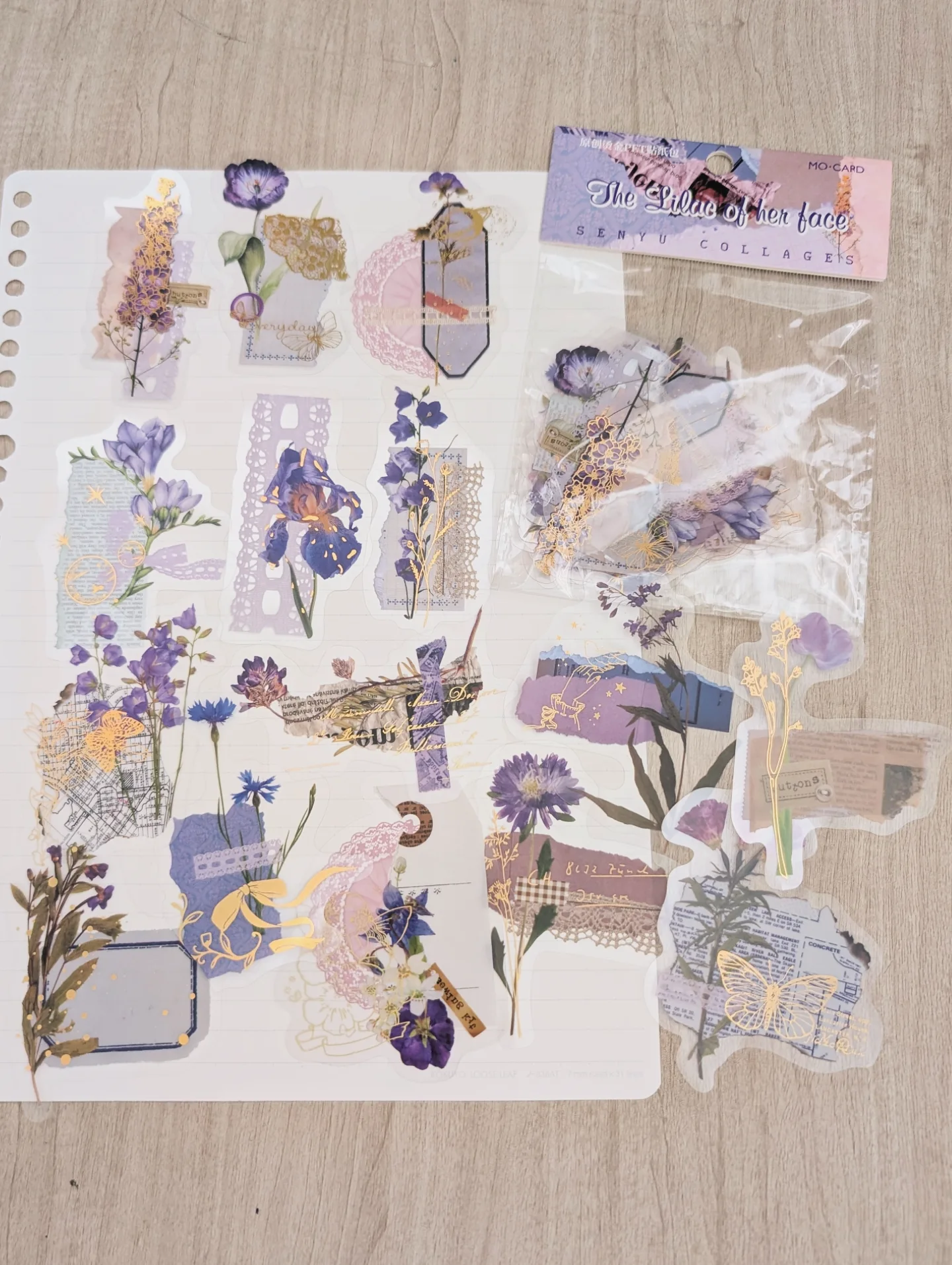 Stickers de Flores Moradas 