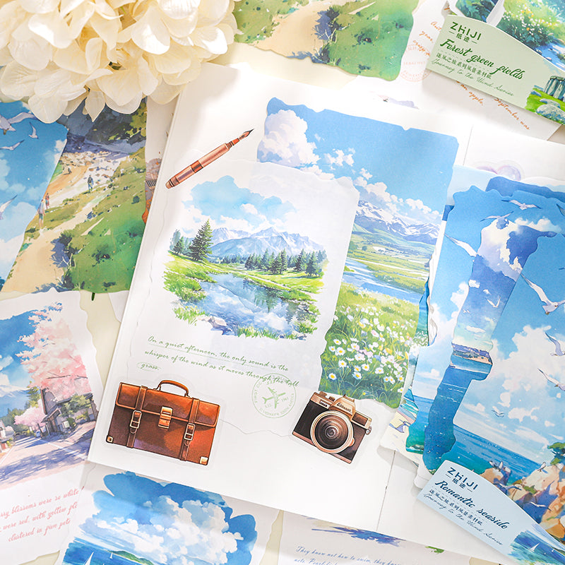 Papel Decorativo de Paisajes - escoger diseño 