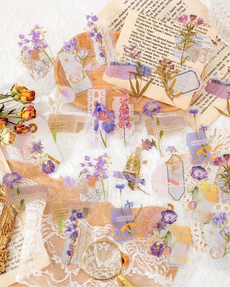 Stickers de Flores Moradas 
