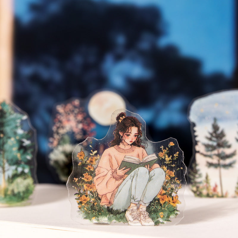 Tape de Stickers - Moonlit Night Curtain - escoger diseño 