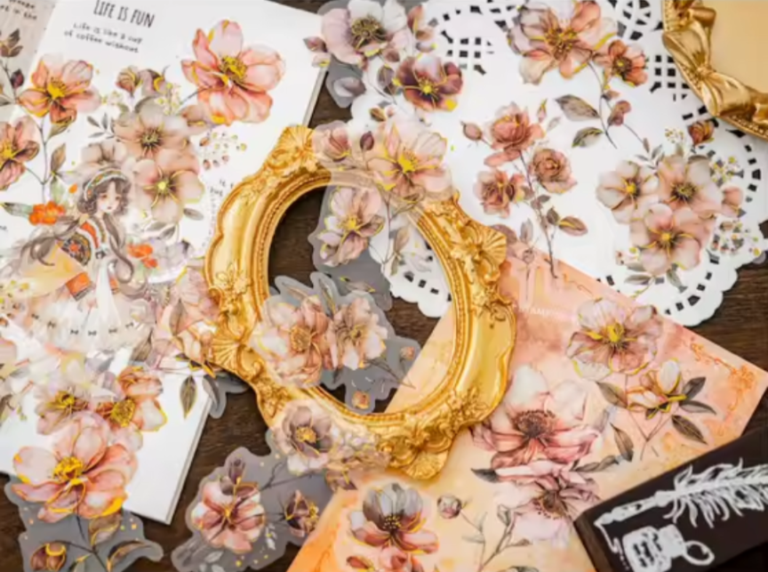 Stickers Flower Letters - escoger diseño 