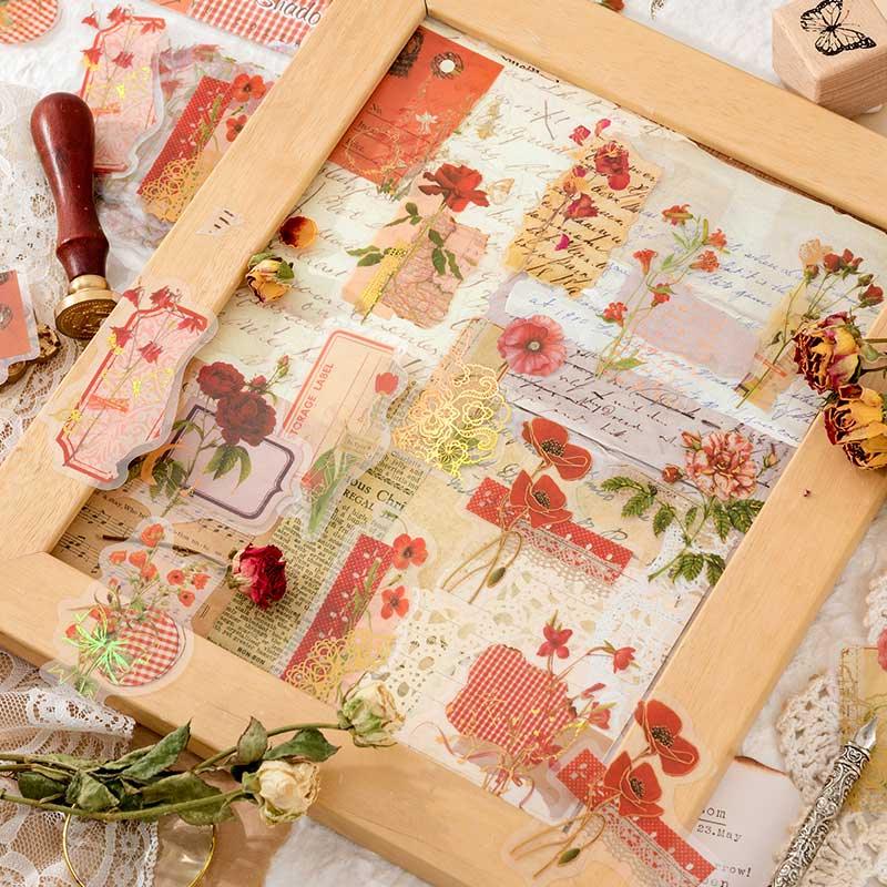 Stickers de Flores Rojas