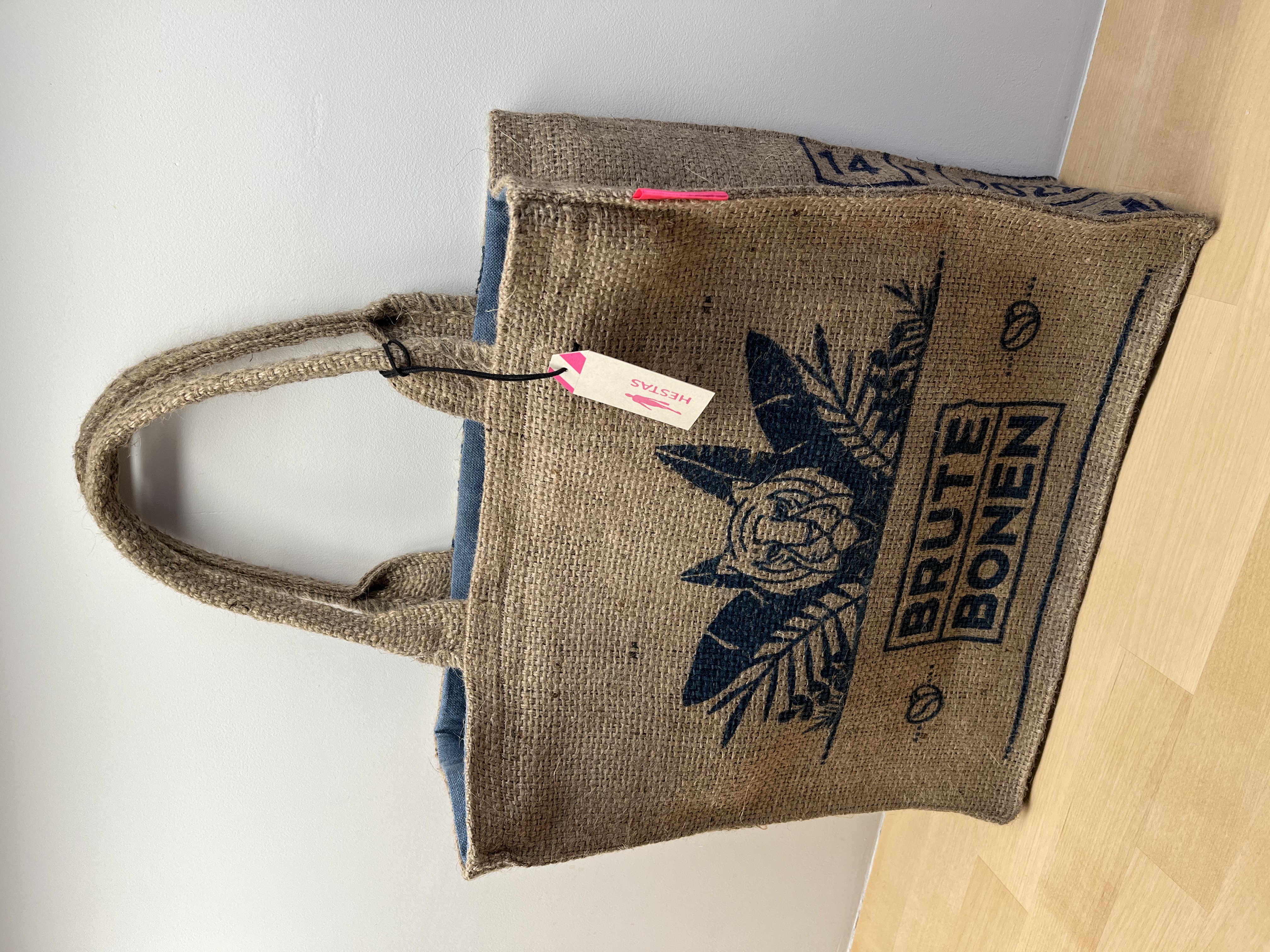 Shopper luxe | ijsblauw