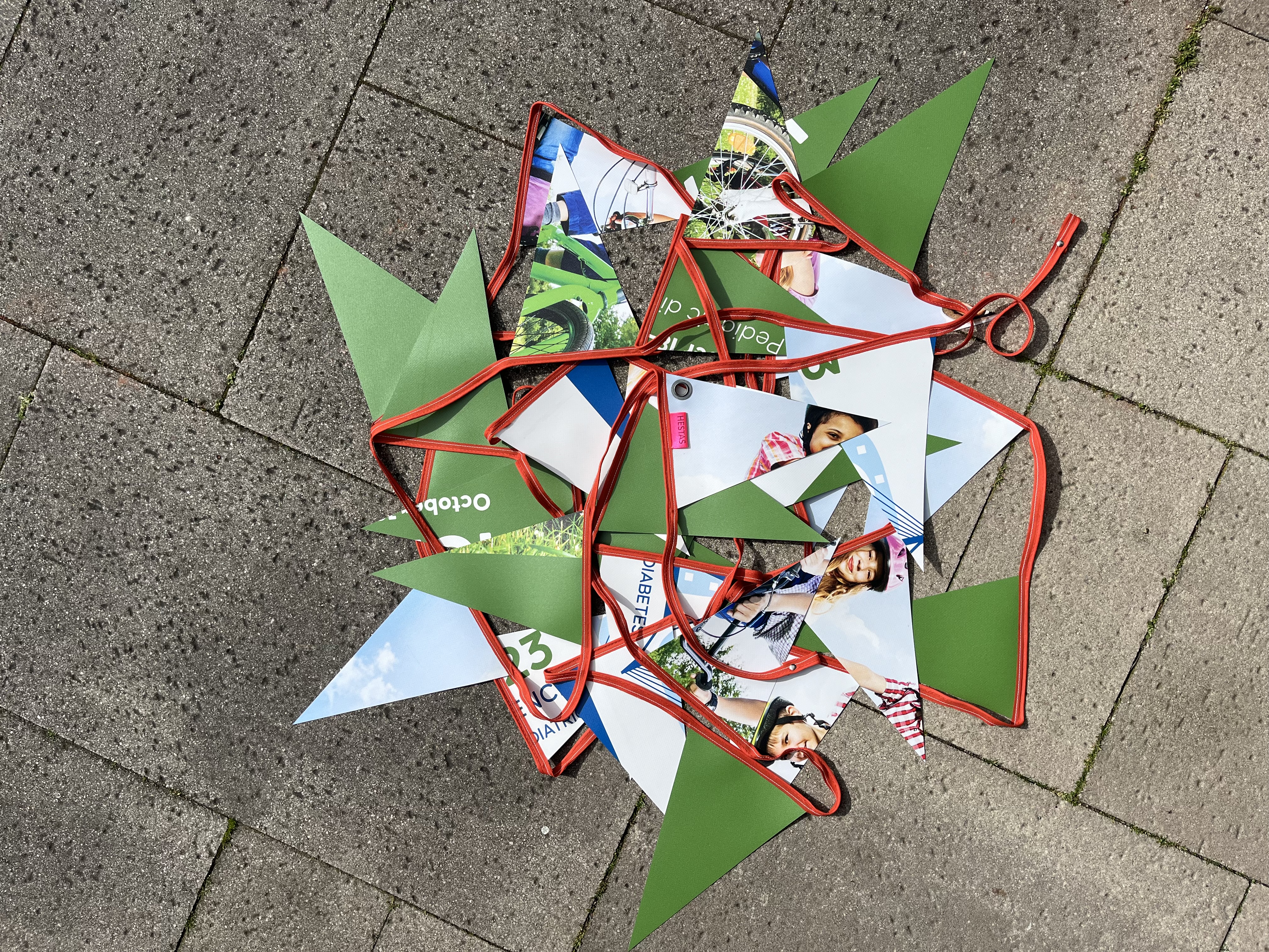 Vlaggenlijn | met 32 vlaggetjes