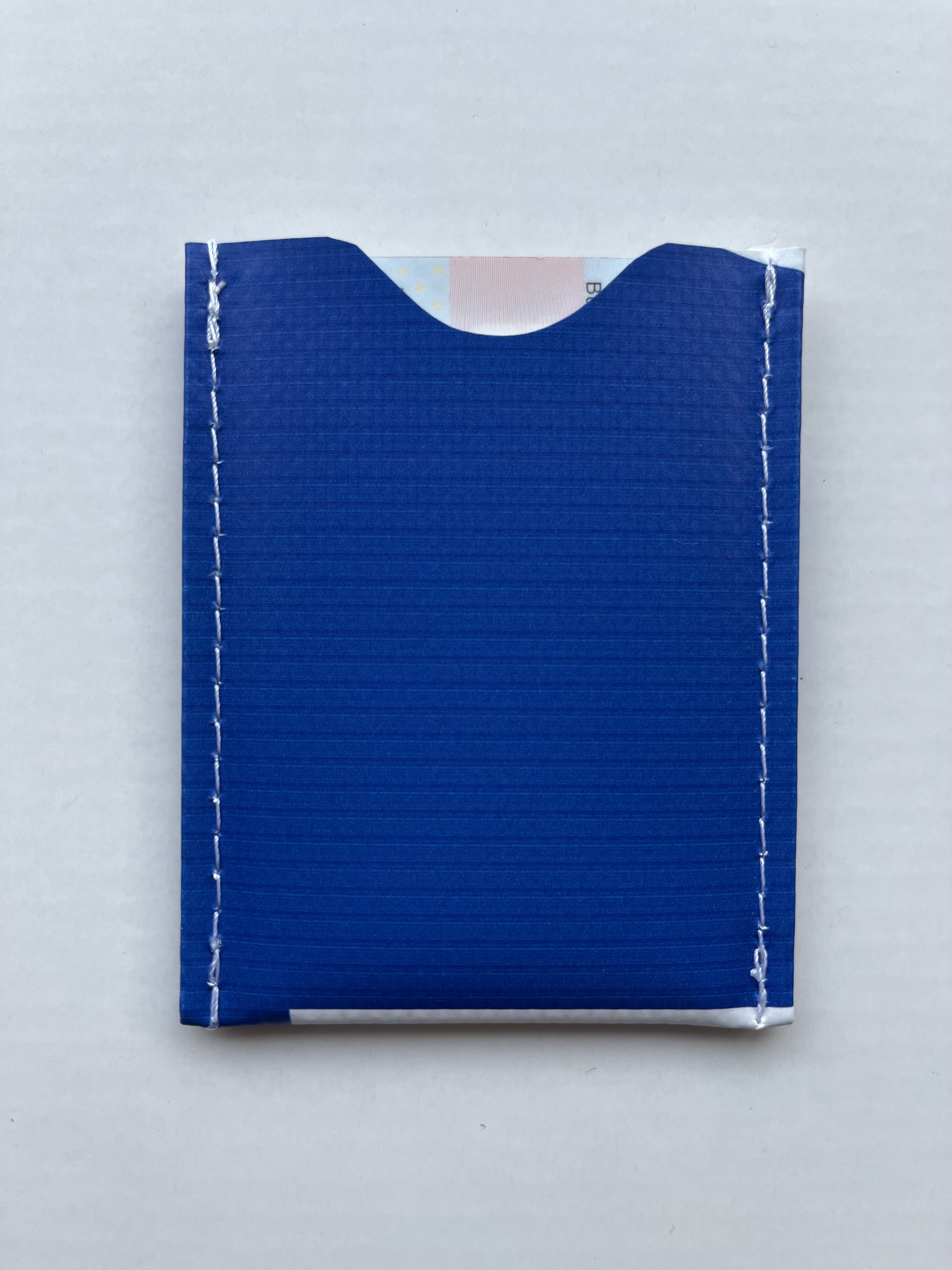 Pasjeshouder | blauw met wit