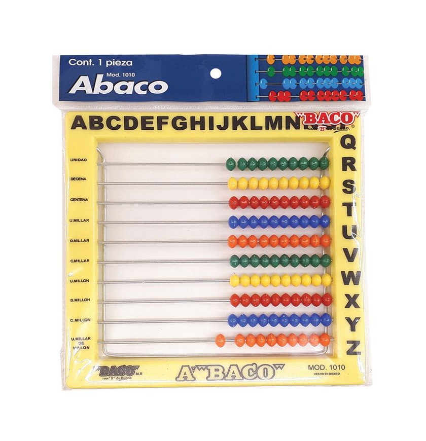 Ábaco de Plástico Grande (1010) Bolsa Baco