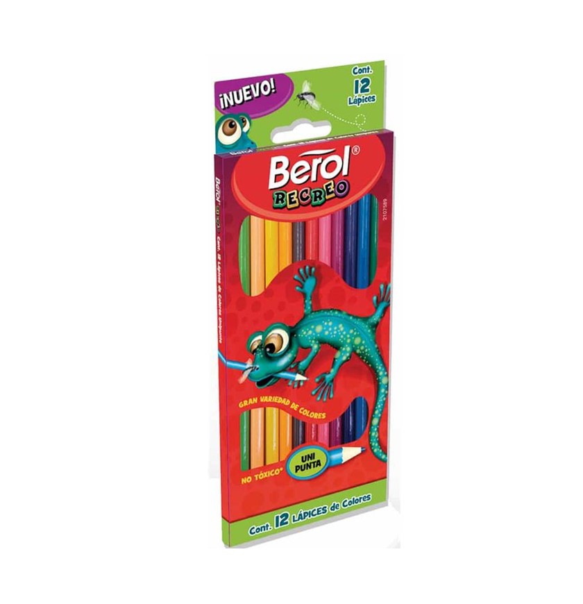Lápices de Colores Caja con 12 Piezas Largos Redondos Berol