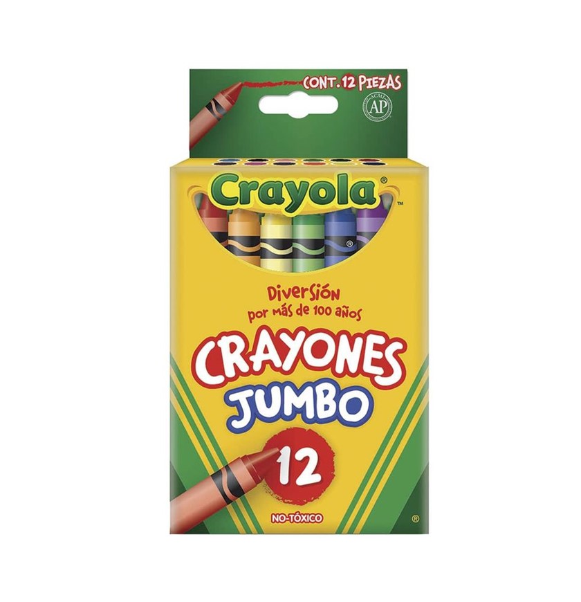 Crayón Escolar Redondo Jumbo Caja con 12 Colores Crayola