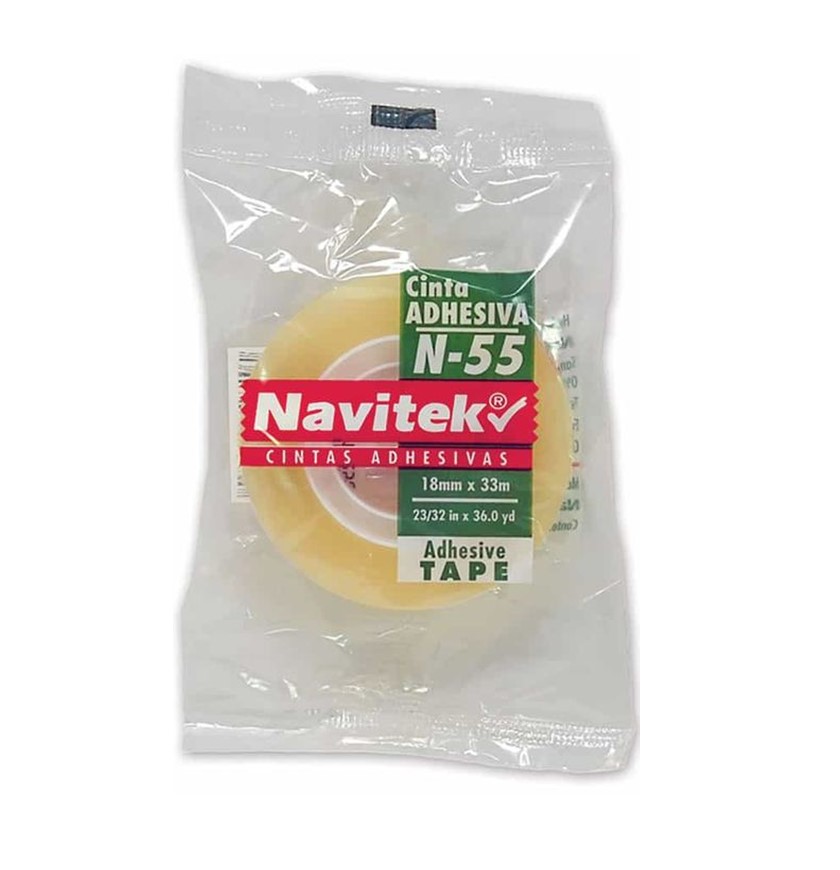   Cinta Adhesiva Transparente N-55 de 18 mm x 33 m Navitek