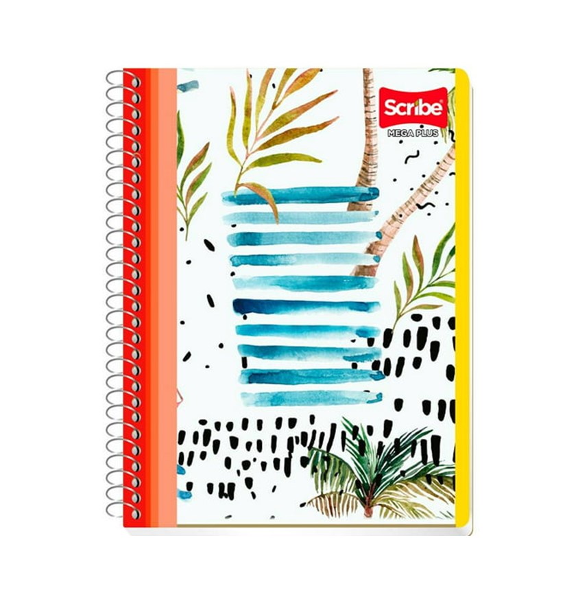 Cuaderno Espiral de 100 Hojas Francés Cuadro Grande Mega Scribe