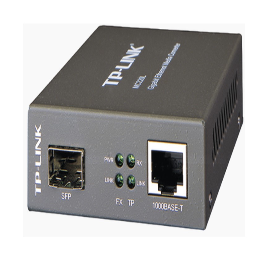 Convertidor Multimedia SFP Gigabit, 1 Puerto RJ45 1000 Mbps, 1 Puerto SFP, en fibra multimodo o fibra monomodo