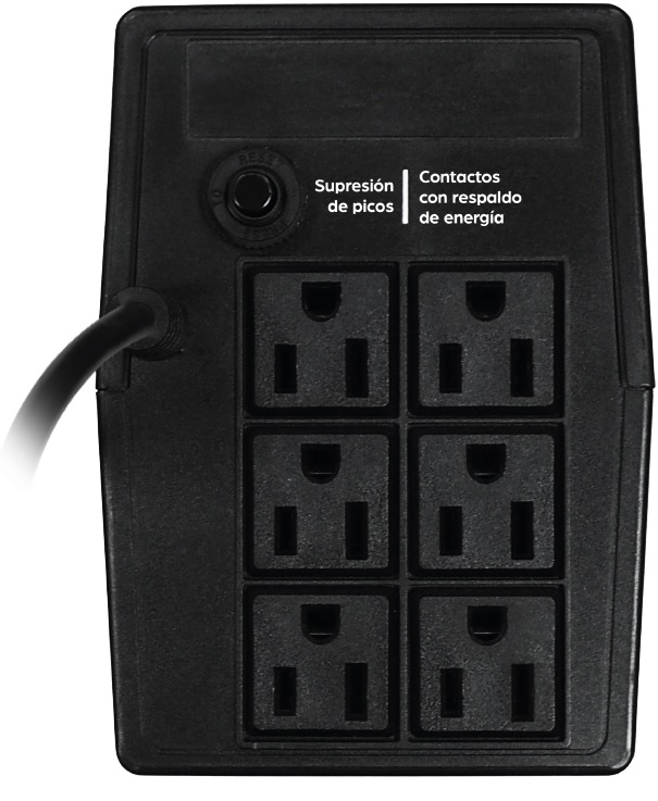 NO BREAK / UPS GHIA 750VA/360W / 6 CONTACTOS / CON REGULADOR Y SUPRESOR DE PICOS 