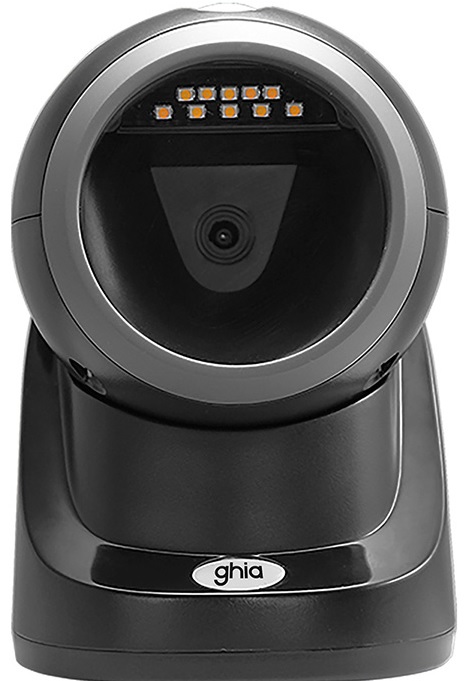 LECTOR DE CODIGOS DE BARRAS GHIA OMNIDIRECCIONAL 2D, USB. COMPATIBLE CON QR