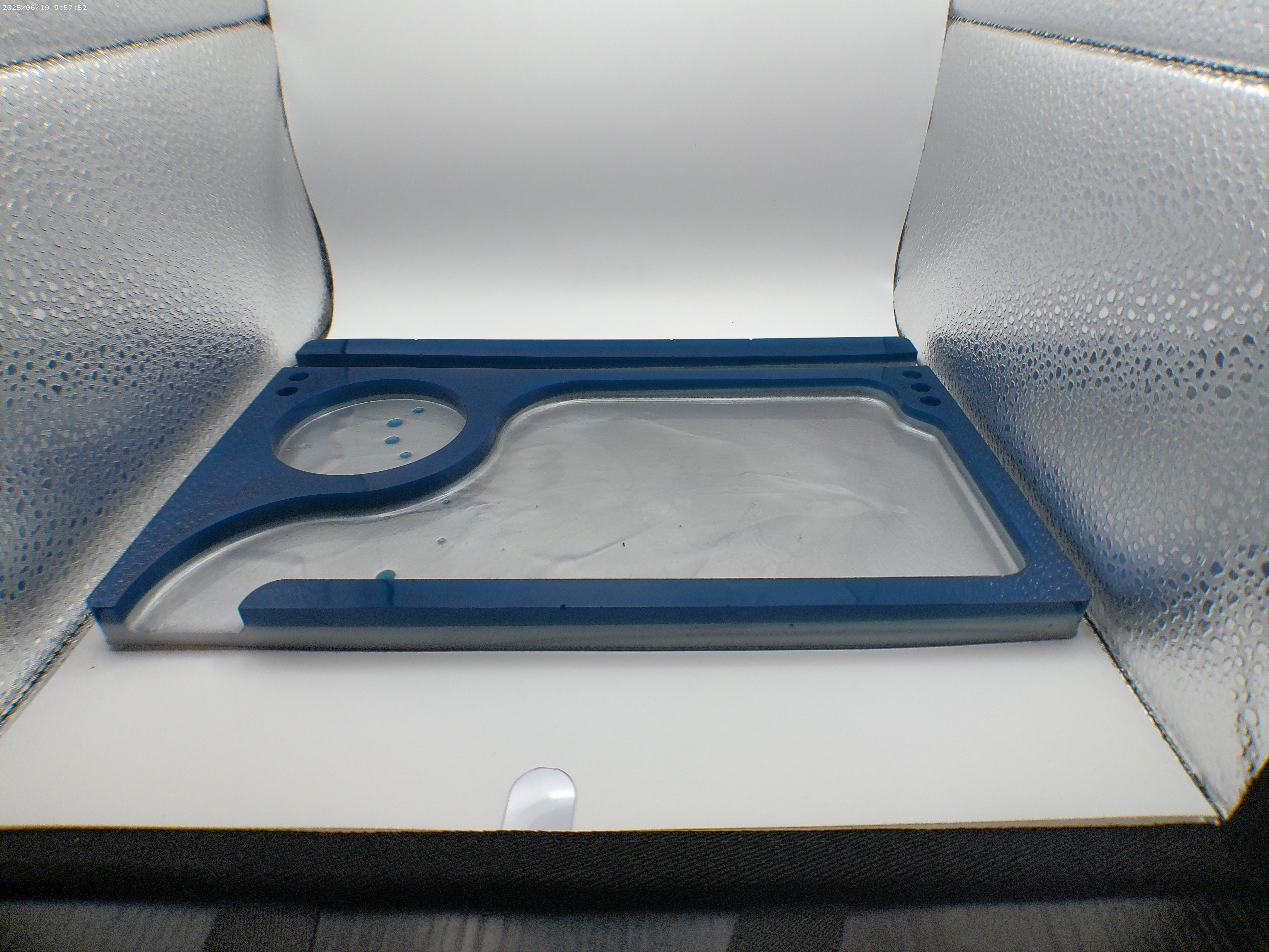 Cowboys Inspired Blue and Silver Rolling Tray with Cell Phone Holder