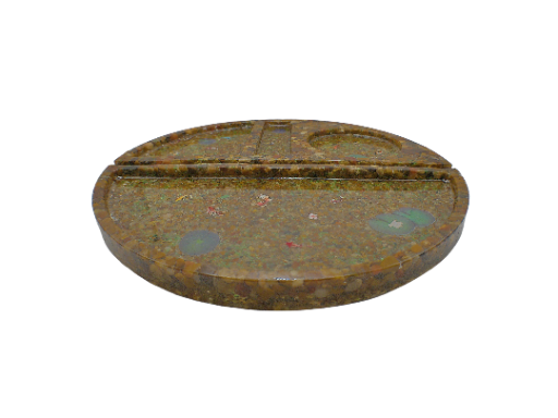 Koi Fish Pond Round Rolling Tray