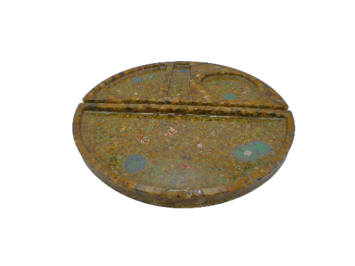 Koi Fish Pond Round Rolling Tray